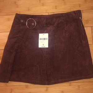 Forever 21 Corduroy Skirt with Silver Buckle!